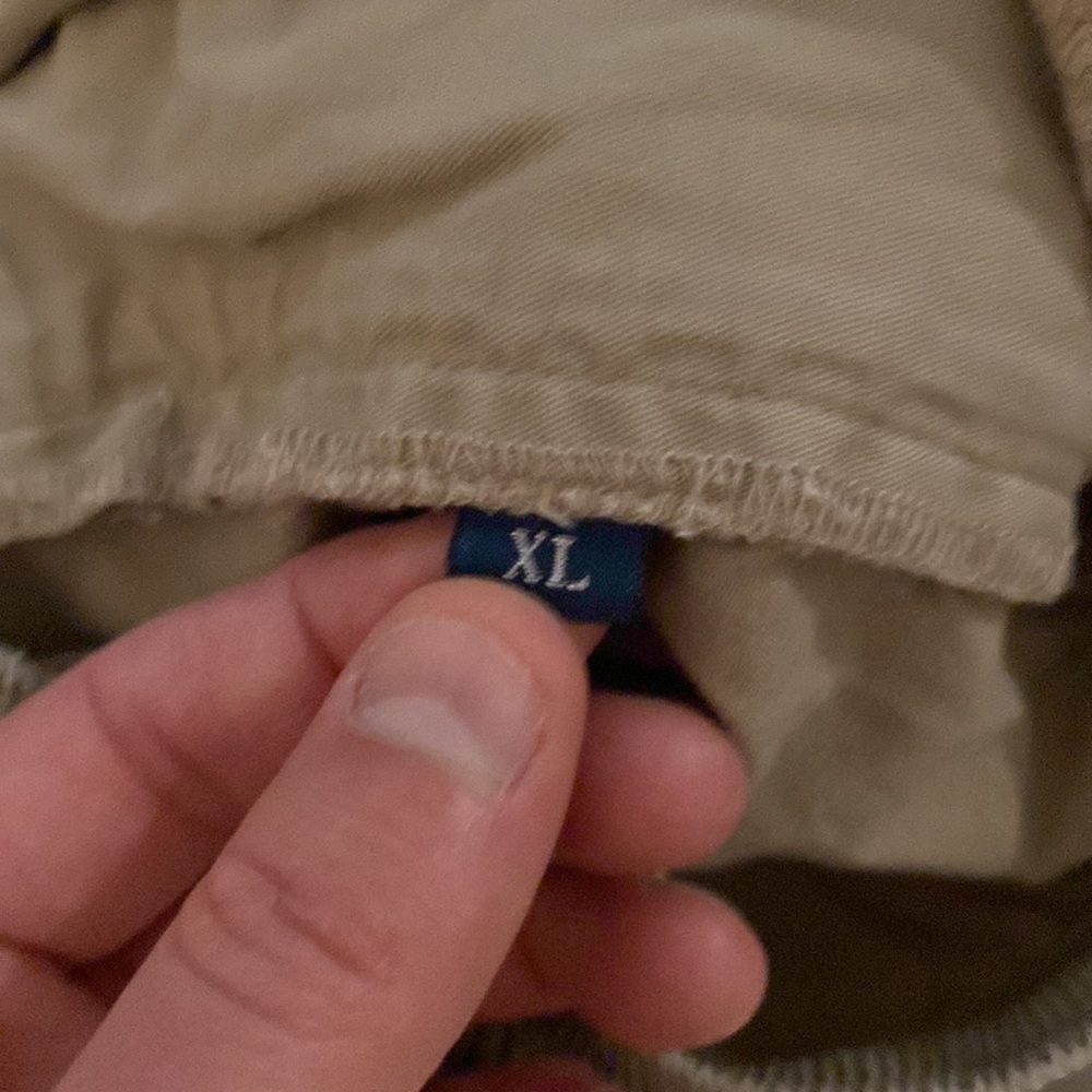 Vintage Polo Ralph Lauren elastic drawstring waist lightweight khaki chinos XL - Picture 6 of 10